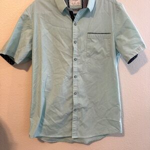 Craft + Flow Men’s Short Sleeve Button Up Shirt L Blue Casual Cotton